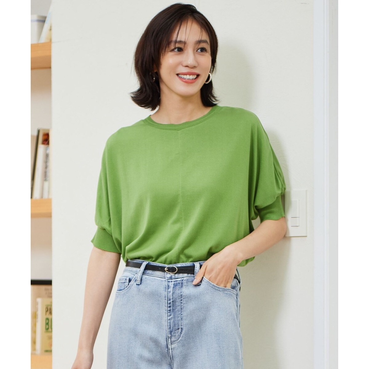 接触冷感・UVケア・洗える】シルケットスムースコンビ バイ