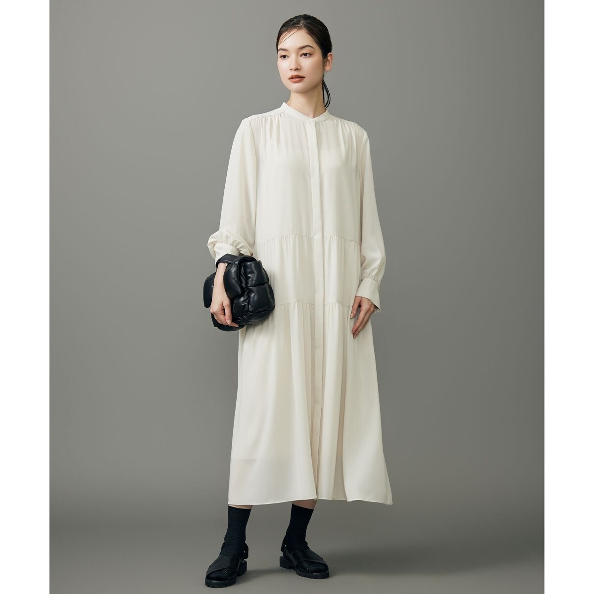 自由区今期新作タフタコンビワンピース 洗える】タフタコンビ ワンピース / 自由区 | ファッション通販