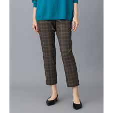 TRギャバ裏起毛チェック柄テーパード パンツ