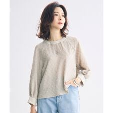 【セットアップ対応】ワッシャーカットジャカード ブラウス