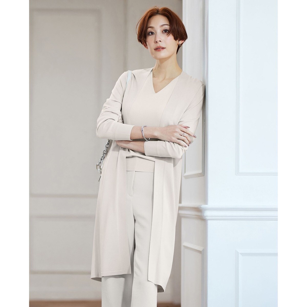 WEB限定カラーあり】 シンセティックハイゲージ ロングカーディガン