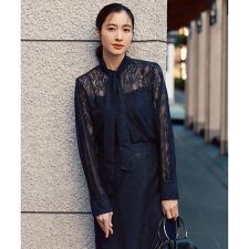 洗える】ナイロンラッセルレース バンドカラーシャツ | ICB | マルイ 