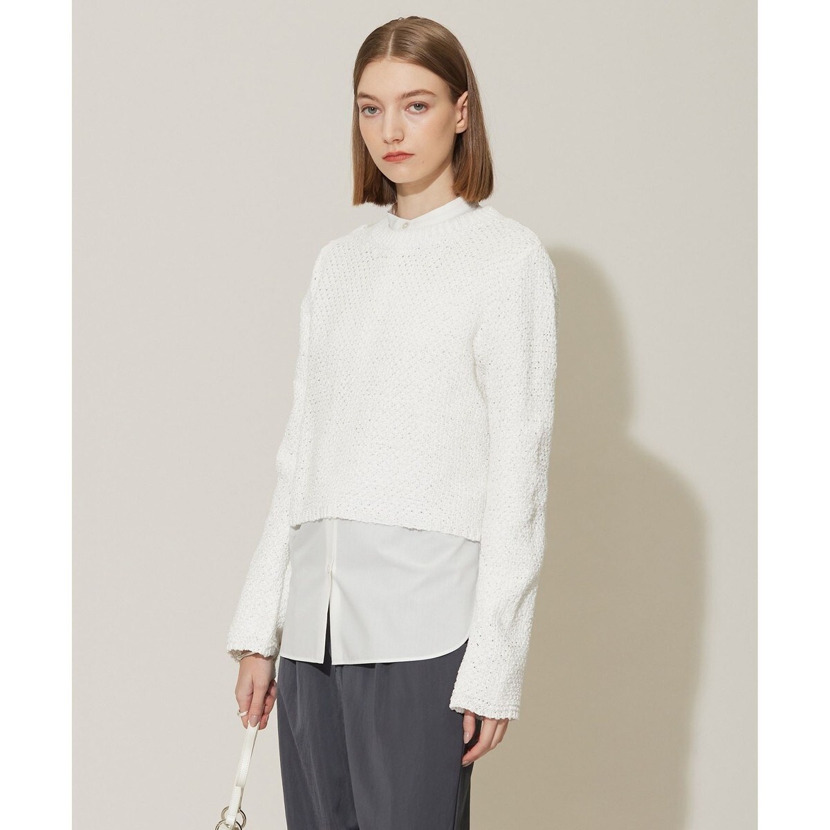 洗えるセーターアンサンブル【THE NEW】【Leilian WHITE LABEL