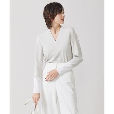 【WEB限定カラーあり・洗える】 シンセティックフルニードル Vネックプルオーバー