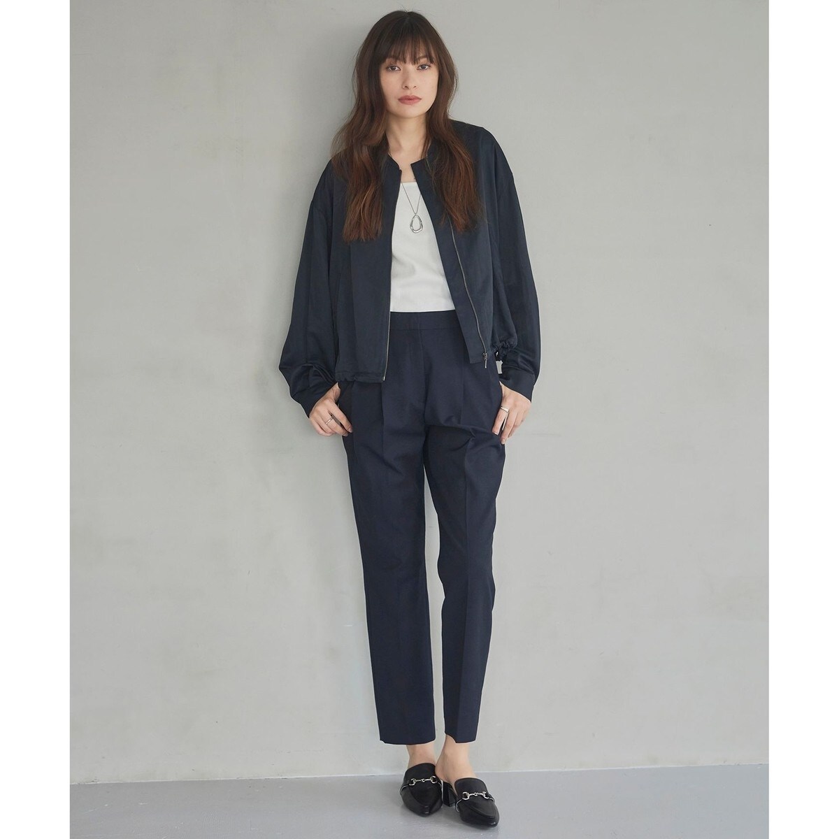 接触冷感・UVカット・撥水・洗える】 ナイロンタスランツイル ブルゾン