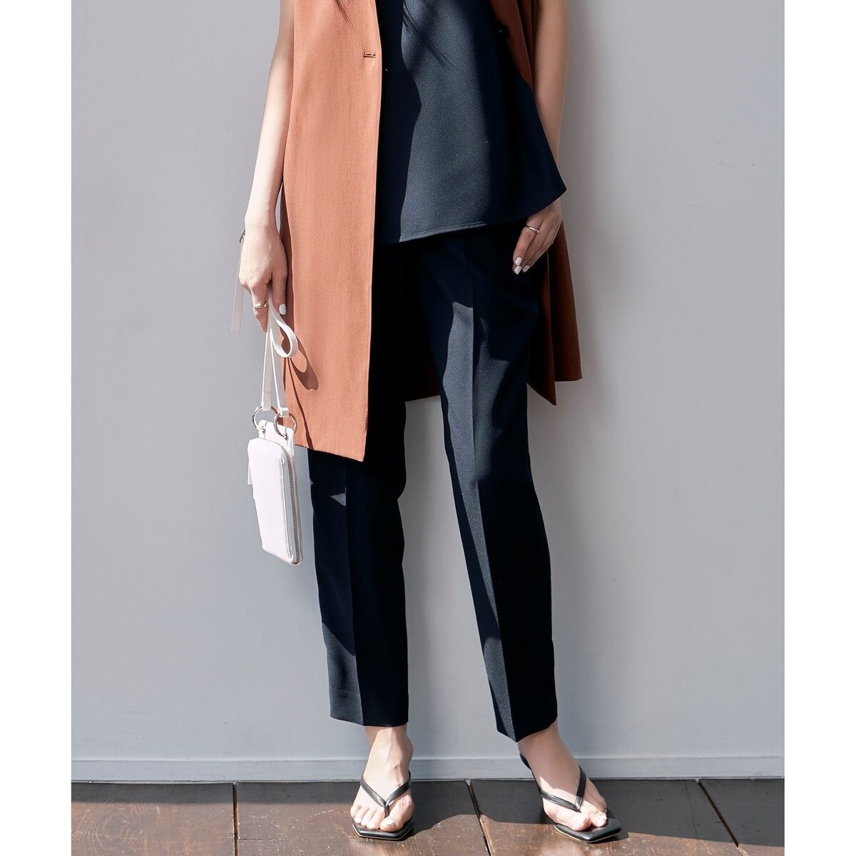 【新色追加・接触冷感・UVケア・速乾・洗える】FluidBackSatin ドロストパンツ