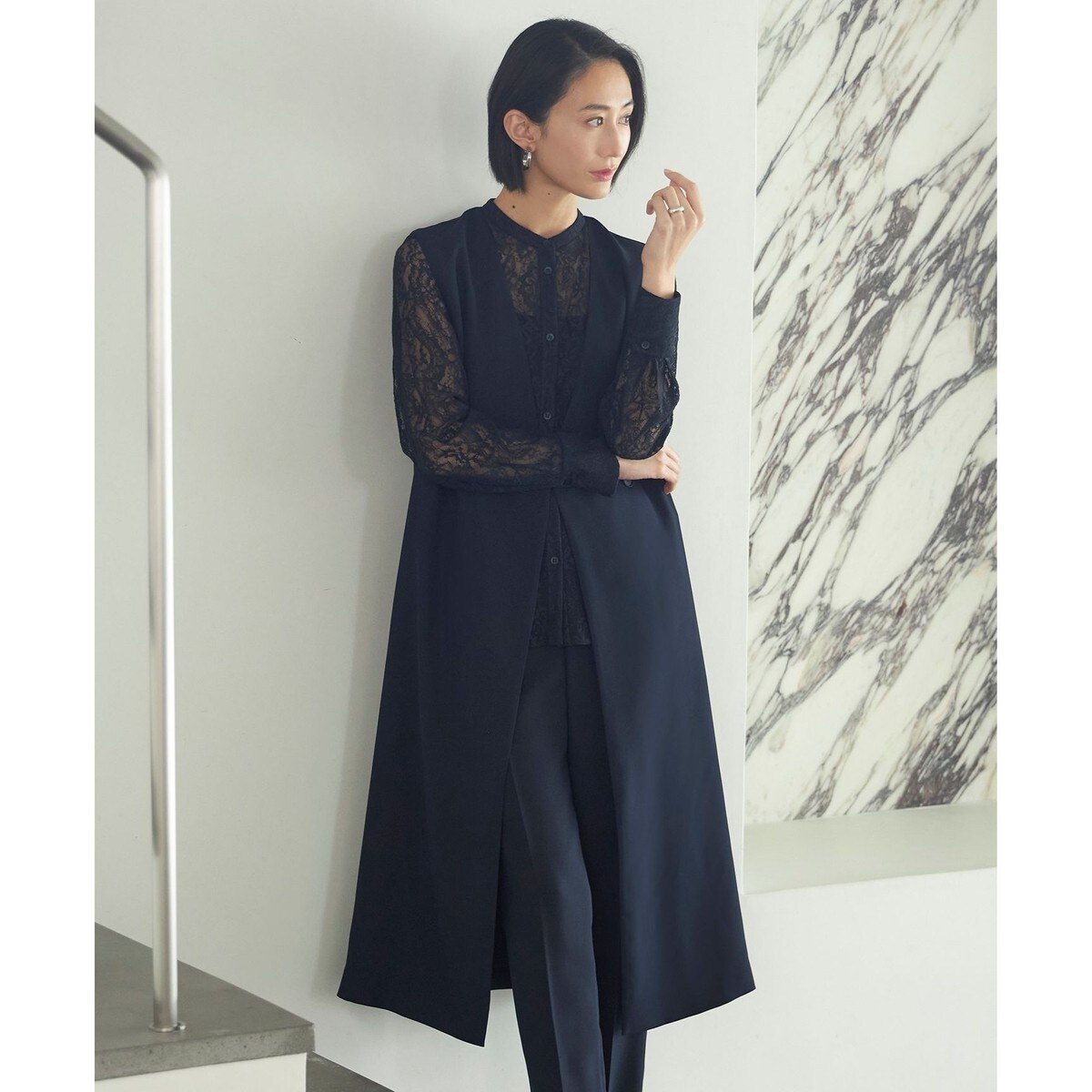 ICB 25SS 【接触冷感・UVケア・速乾・洗える】ロングジレ 完売 42