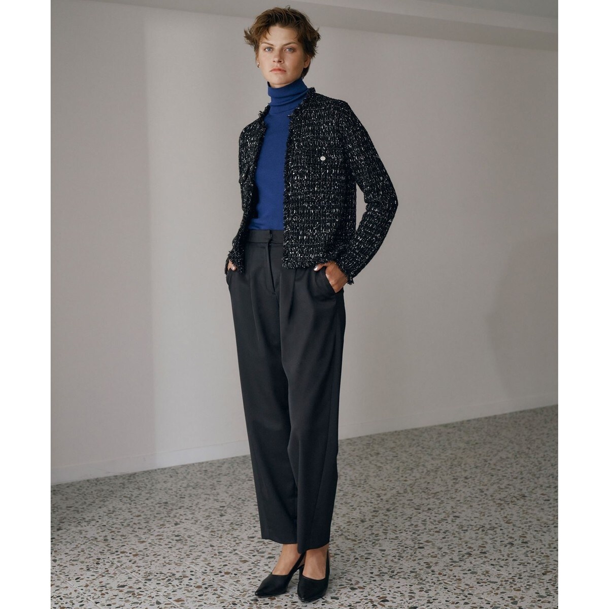 ルレックスニットツイード カーディガンジャケット | ICB | マルイ