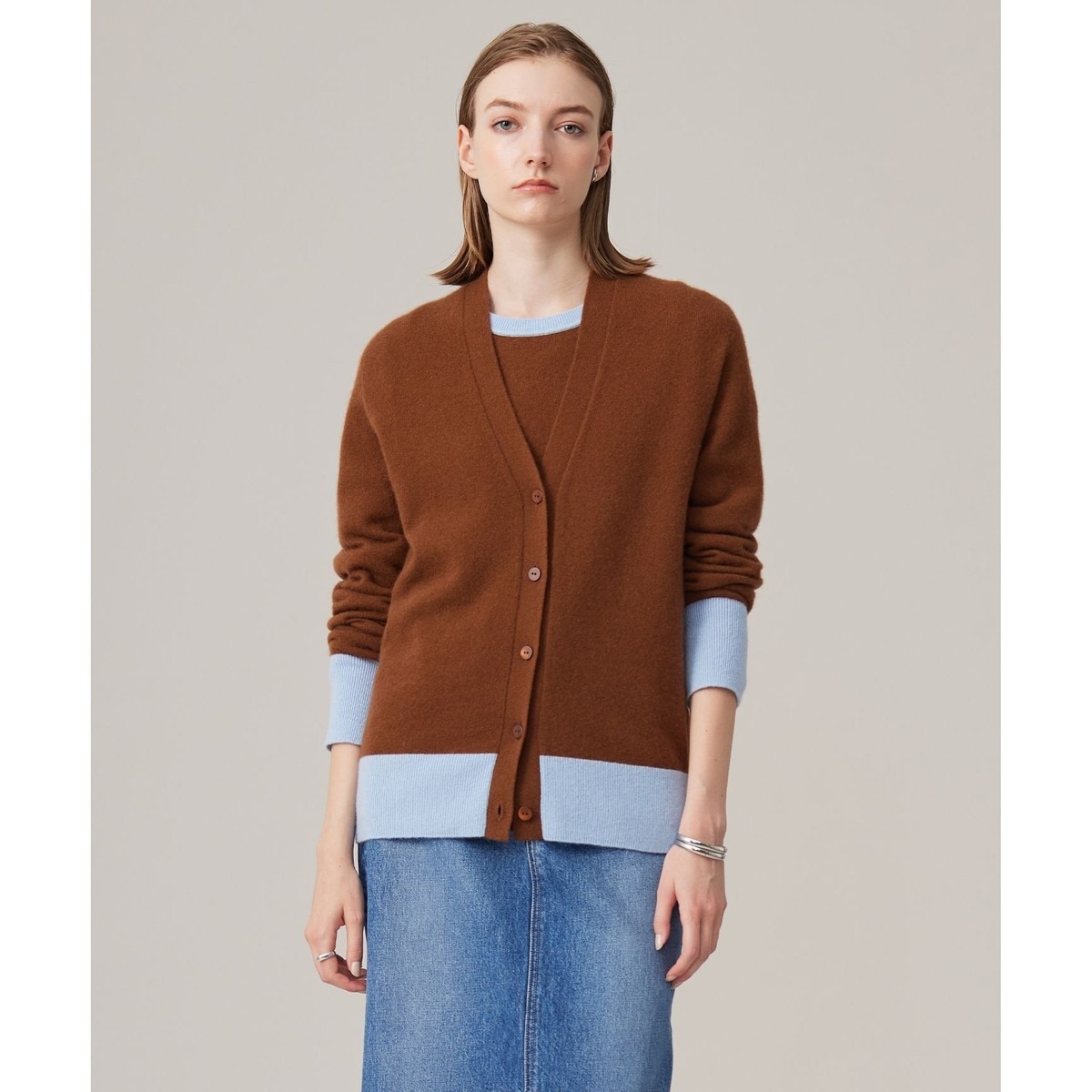 allurevilleアルアバイル 2024AWテープシャギーカーディガン 紺