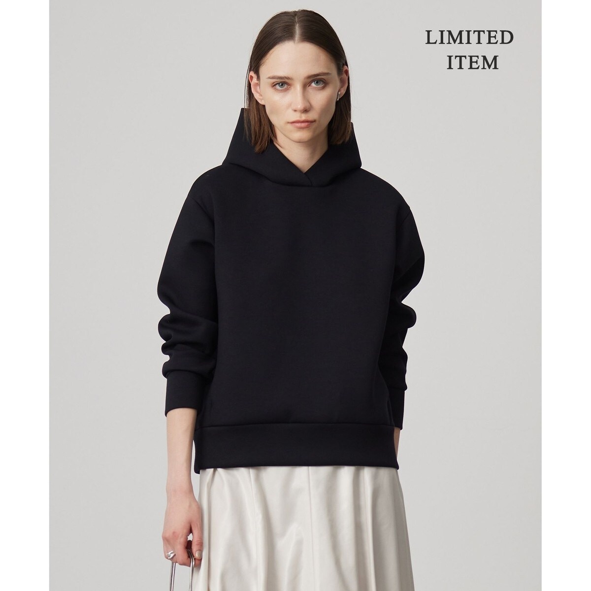 23区新品【VERY3月号掲載/洗える】コットンテリー ジップアップ フーディー VERY3月号掲載/洗える】コットンテリー ジップアップ フーディー