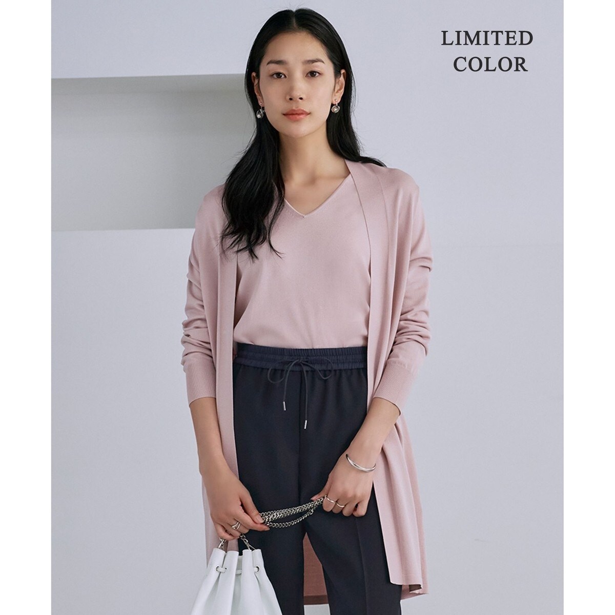 ICB シンセティックハイゲージ ロングカーディガン 9号　新品 洗える】シンセティックハイゲージ ロングカーディガン | ICB