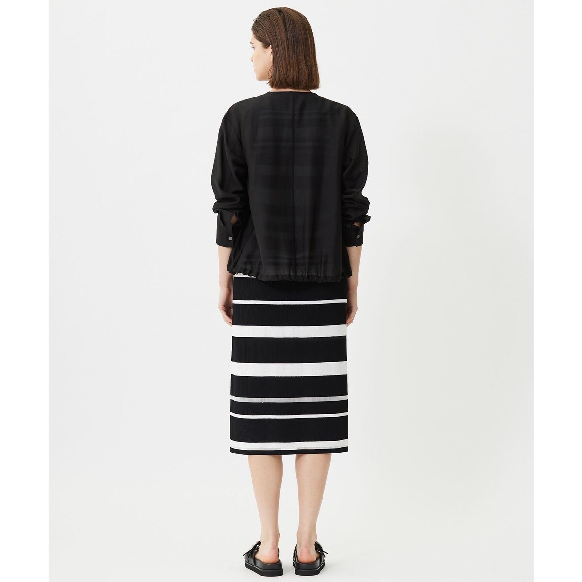 接触冷感・速乾・洗える】 リヨセルナイロンワッシャー ノーカラーブルゾン