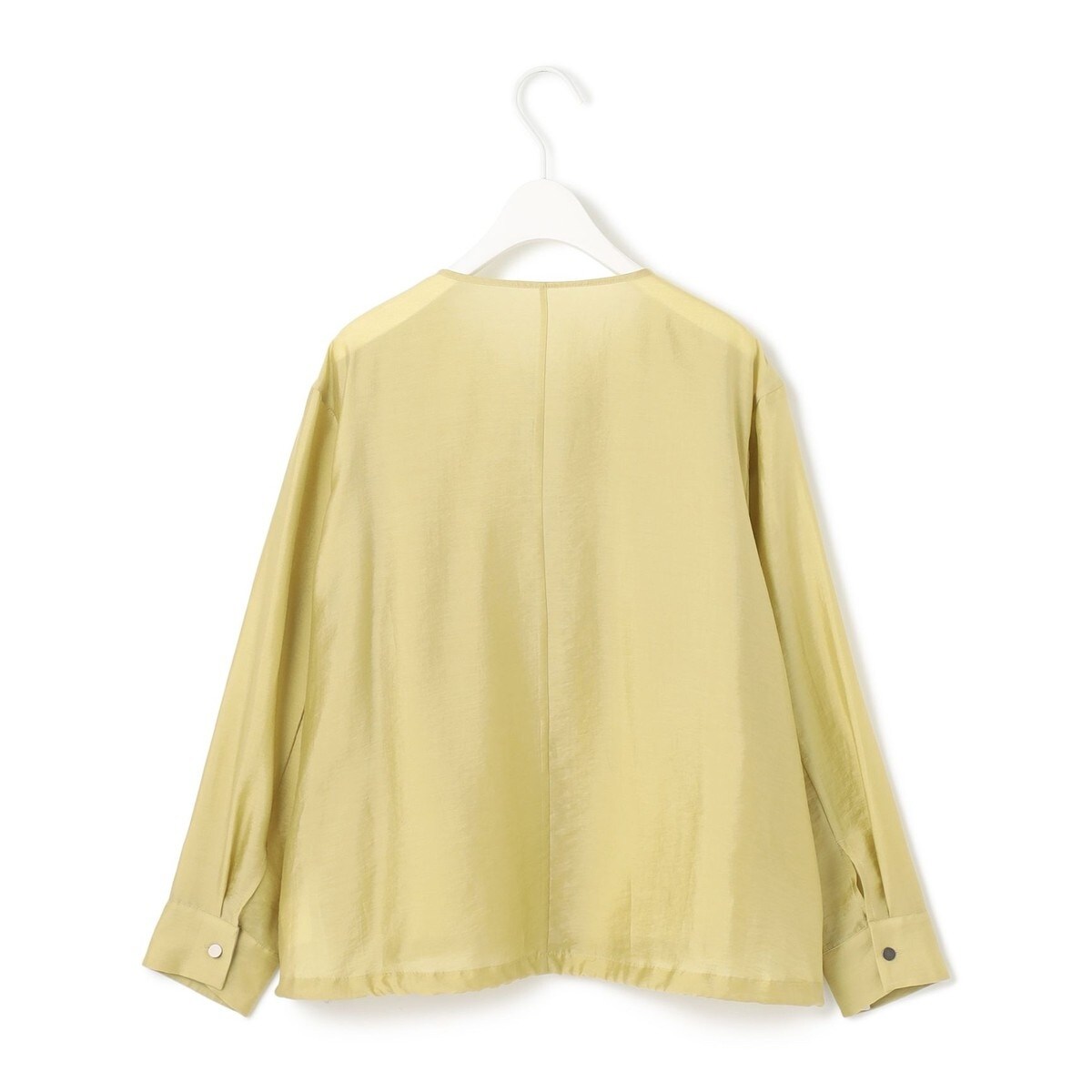 【接触冷感・速乾・洗える】 リヨセルナイロンワッシャー ノーカラーブルゾン 接触冷感・速乾・洗える】 リヨセルナイロンワッシャー ノー