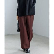 【人気のため新色追加・接触冷感・洗える】 ワッシャーツイル ワイドストレートパンツ