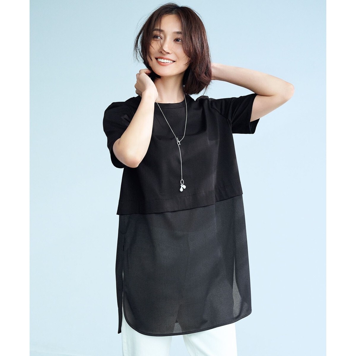 【UVケア・吸水速乾・洗える】ライクレイヤードTEE UVケア・吸水速乾・洗える】ライクレイヤードTEE（Tシャツ