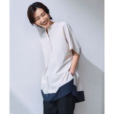 【接触冷感・UVカット・洗える】 RENUソフトタイプライター ブラウス