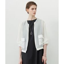 【洗える】Ta/Peメッシュ ブルゾン