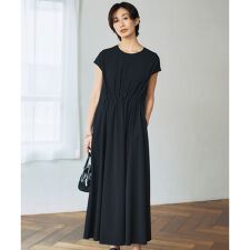 【ASUMI・MANAMIコラボ 丈が選べる】タックデザインワンピース