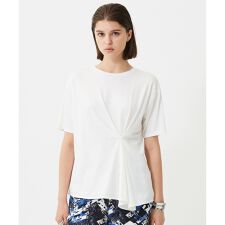 【接触冷感・UVケア・吸水速乾・洗える】グレースジャージー イレギュラーヘムカットソー