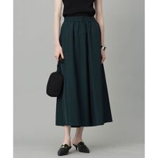【UVケア・速乾・洗える】シルクエステルタフタ フレアスカート