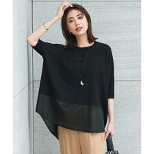 【接触冷感・UVカット・洗える】VIS/NYハイゲージ シアーコンビニット