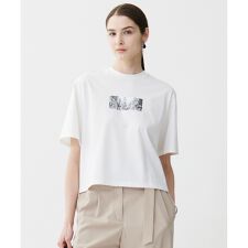 【接触冷感・UVケア・洗える】クロップド ロゴTEE