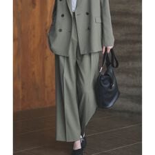 ICB(ICB)の【UVカット・洗える】ウール2WAYストレッチ ワイドパンツ