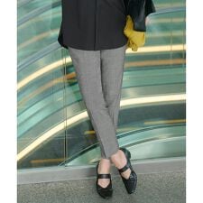 【UVカット・洗える】ウール2WAYストレッチ ドロストパンツ
