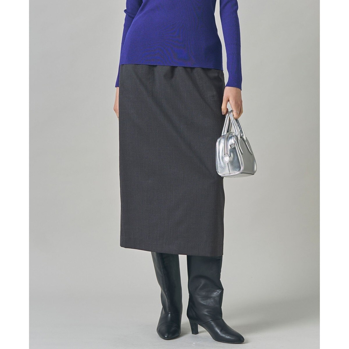 ミルドウール ストライプ柄ニットスカート | ICB | マルイウェブチャネル