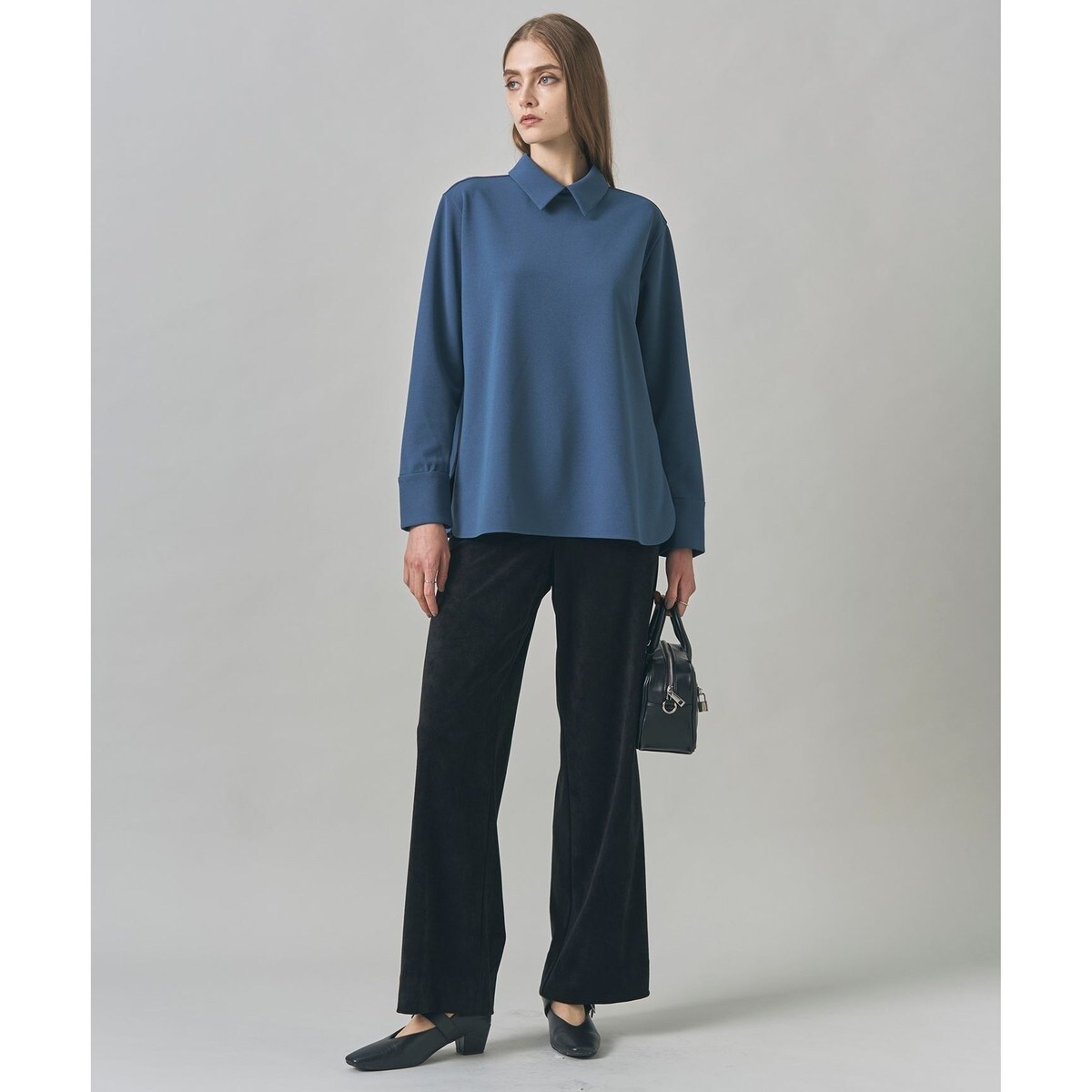 WEB限定カラーあり】マラボーテWジョーゼット ボウタイ付きシャツ