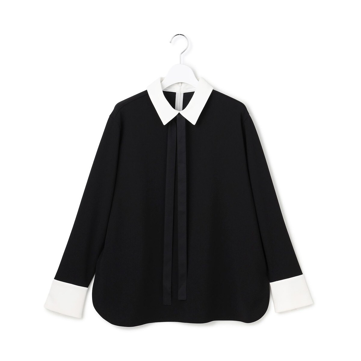 WEB限定カラーあり】マラボーテWジョーゼット ボウタイ付きシャツ