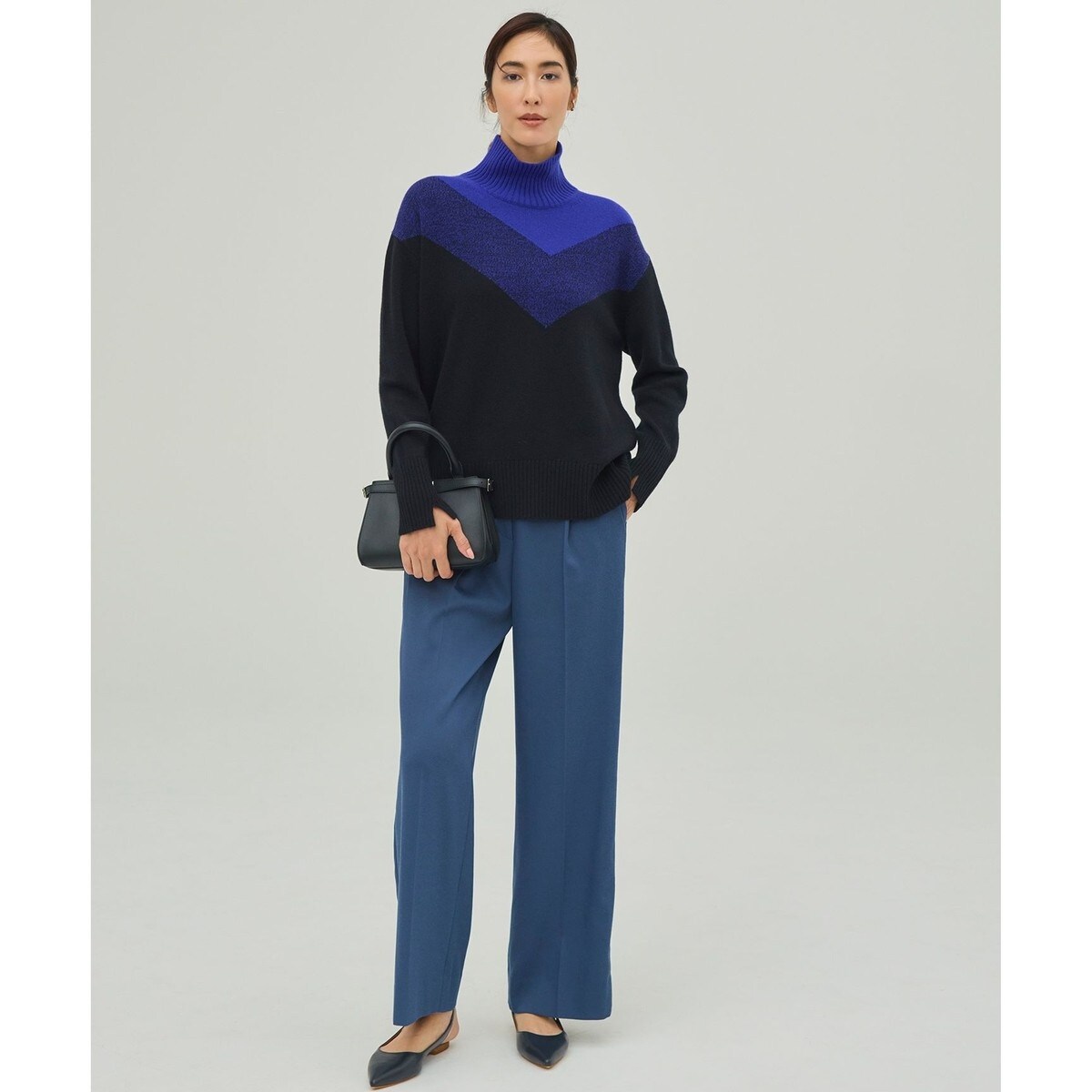 洗える】ワッシャーツイル ワイドストレートパンツ | ICB