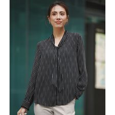 【新色追加】BackSatinAmunzen 配色ボウタイブラウス