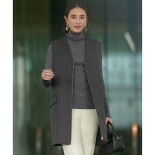 【洗える・リバーシブル着用可】T/Wツイルキルト リバーシブル パディング ジレ