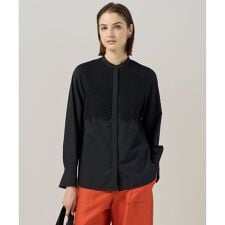 【洗える】 レースコンビブラウス