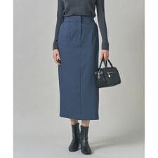 【CLASSY.掲載・裏起毛】 ウォームサテン Iラインスカート