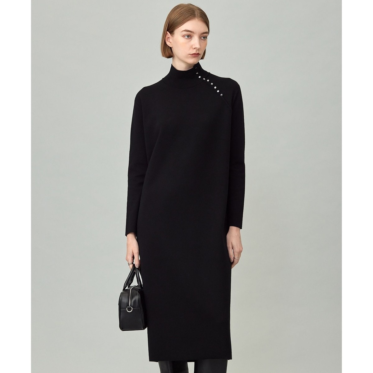 WEB＆一部店舗限定】 コットンブレンドメリノウール ワンピース | ICB