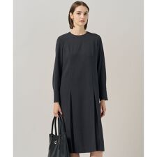 【UVカット・洗える】ウール2WAYストレッチ 長袖ワンピース