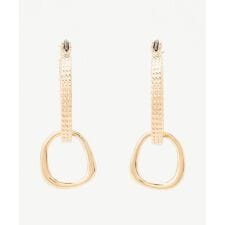 チェーンフープピアス