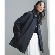 【配色襟取り外し可能】ライトモールスキン キルトライナー付きステンカラーコート