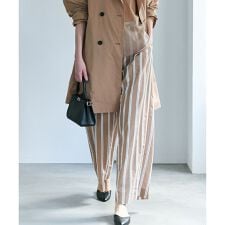 サッカードビーストライプ ワイドパンツ