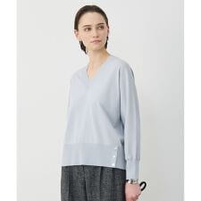 クリアレーヨンストレッチ Vネックニット