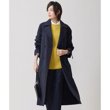 【撥水加工】 メモリーストレッチタフタ トレンチコート