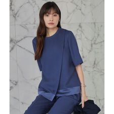 【新色追加・接触冷感・UVケア・速乾・洗える】 FluidBackSatin Tブラウス