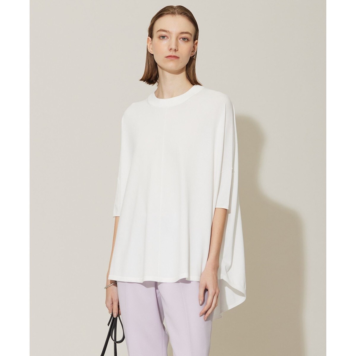 【新色追加・接触冷感・UVカット・洗える】 ヴィスコースナイロンハイゲージ 半袖プルオーバー