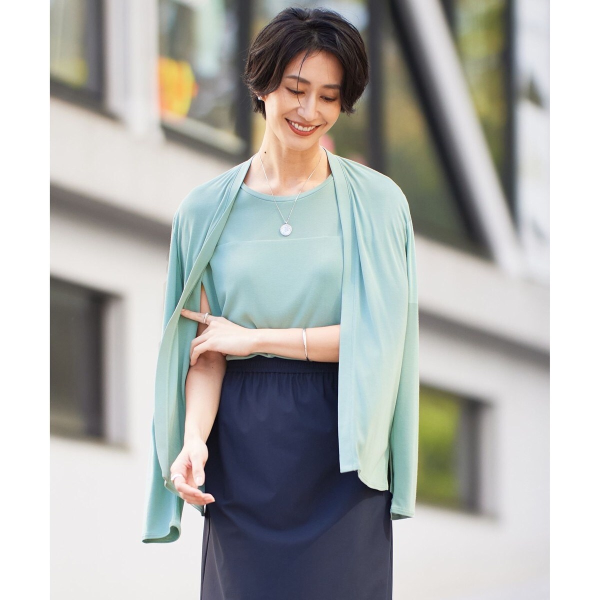 WEB限定カラーあり・接触冷感・UVカット】PINION ショート