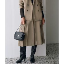【洗える】ウール2WAYストレッチ スカート