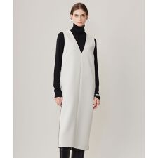 【洗える】 ダブルフェイスクレープ ジャンパースカート