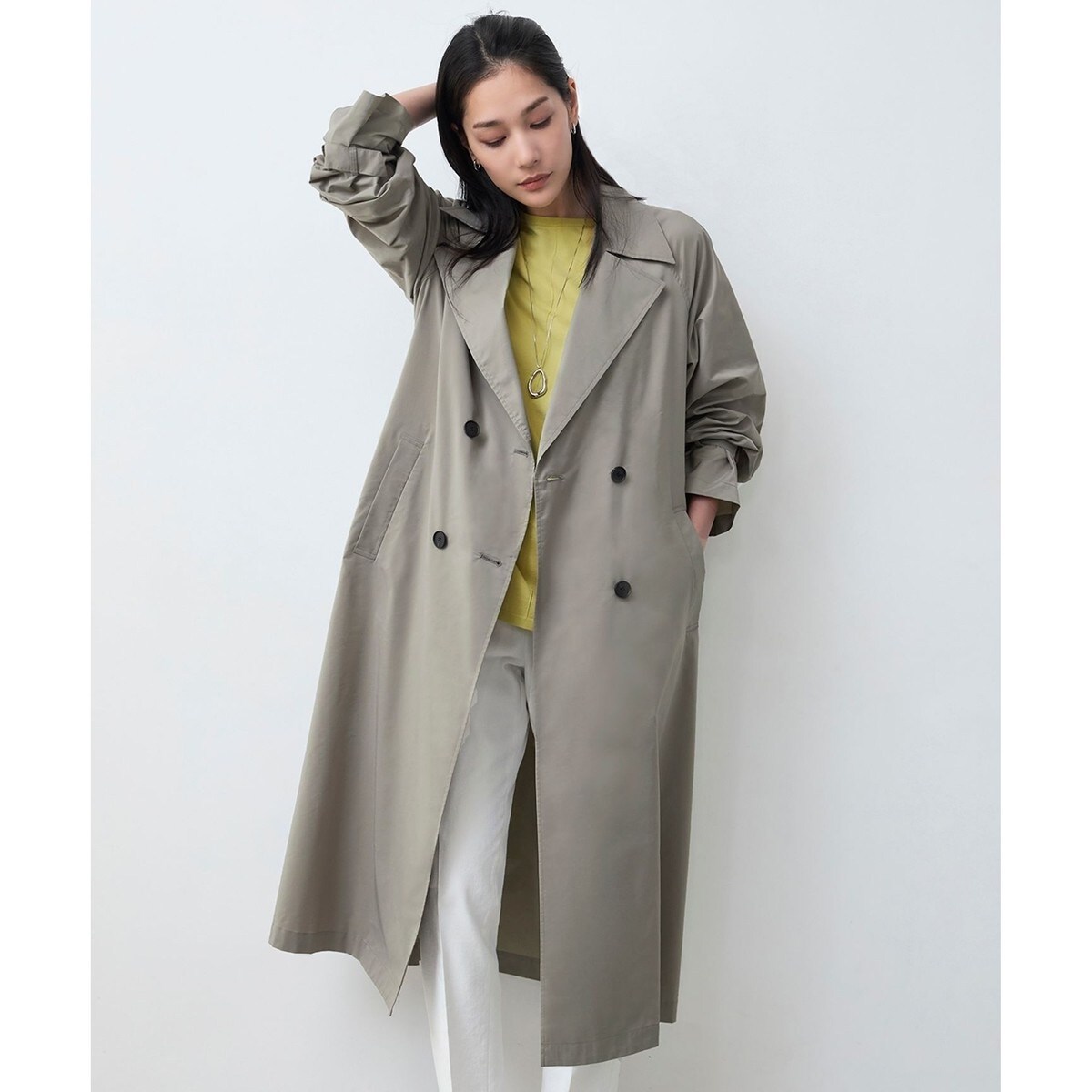 25SS完売品☆極美品 iCB メモリーストレッチタフタ トレンチコート 撥水 撥水加工】メモリーストレッチタフタ トレンチコート | ICB | マルイ