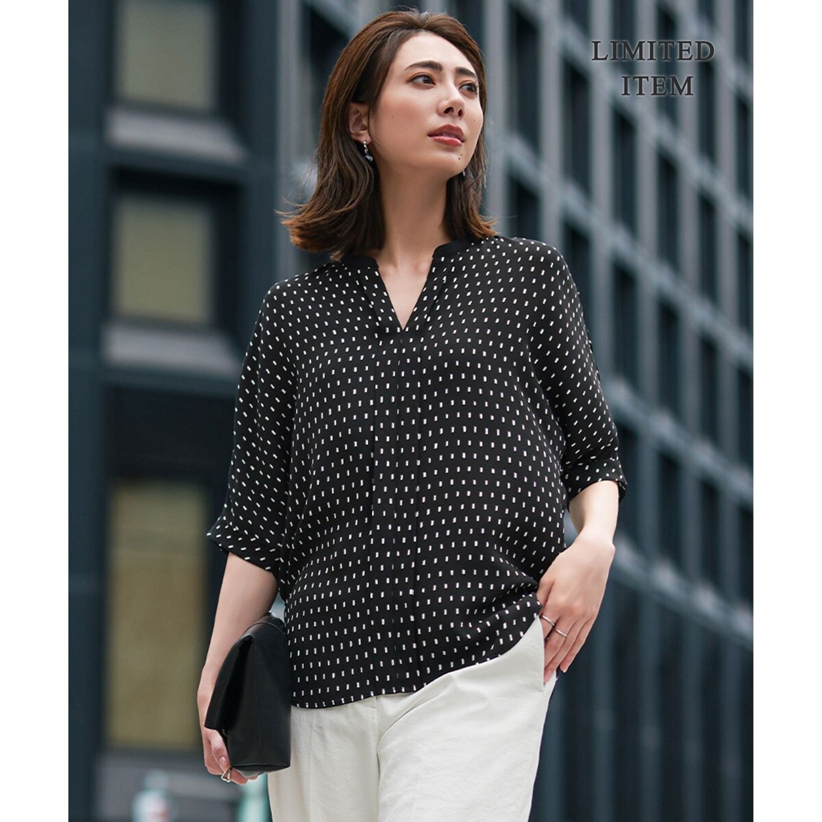 洗える】 ストレッチジョーゼット カシュクールブラウス | ICB